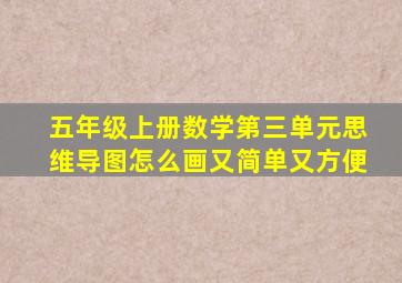 五年级上册数学第三单元思维导图怎么画又简单又方便