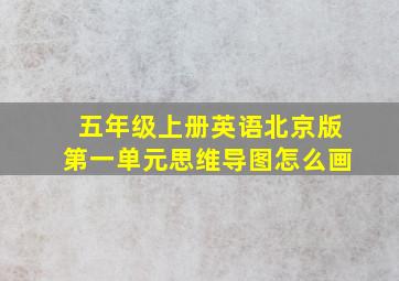 五年级上册英语北京版第一单元思维导图怎么画