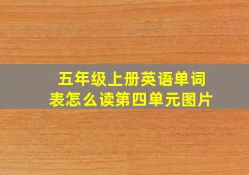 五年级上册英语单词表怎么读第四单元图片