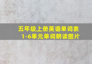 五年级上册英语单词表1-6单元单词朗读图片