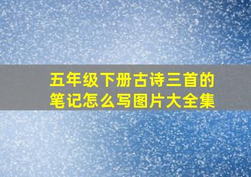 五年级下册古诗三首的笔记怎么写图片大全集