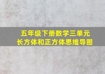 五年级下册数学三单元长方体和正方体思维导图