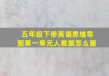 五年级下册英语思维导图第一单元人教版怎么画