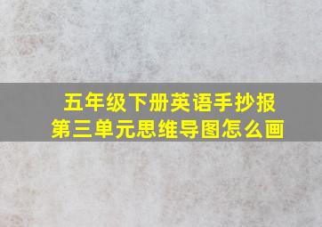 五年级下册英语手抄报第三单元思维导图怎么画