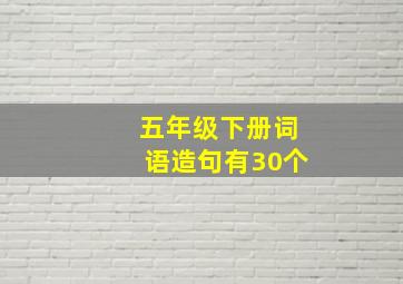 五年级下册词语造句有30个