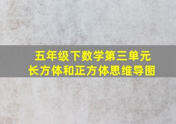 五年级下数学第三单元长方体和正方体思维导图