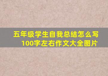 五年级学生自我总结怎么写100字左右作文大全图片