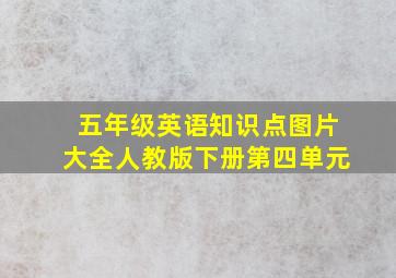 五年级英语知识点图片大全人教版下册第四单元