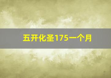 五开化圣175一个月