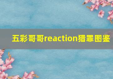 五彩哥哥reaction猎罪图鉴