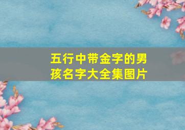 五行中带金字的男孩名字大全集图片