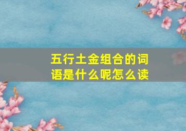 五行土金组合的词语是什么呢怎么读