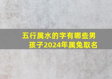 五行属水的字有哪些男孩子2024年属兔取名