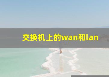 交换机上的wan和lan