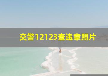 交警12123查违章照片