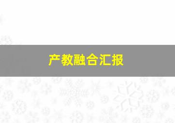 产教融合汇报