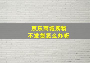 京东商城购物不发货怎么办呀