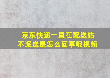 京东快递一直在配送站不派送是怎么回事呢视频