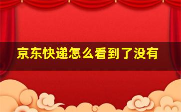 京东快递怎么看到了没有