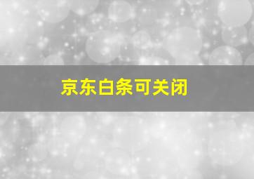 京东白条可关闭