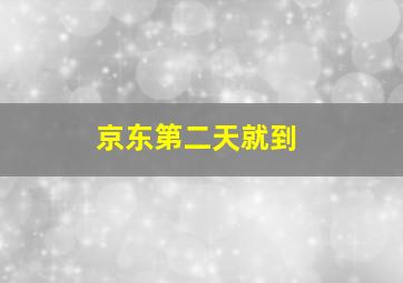 京东第二天就到