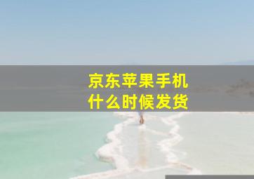 京东苹果手机什么时候发货