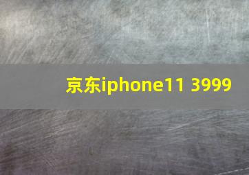 京东iphone11 3999