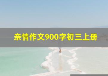 亲情作文900字初三上册