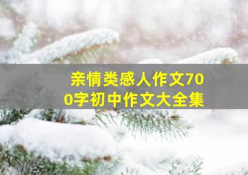 亲情类感人作文700字初中作文大全集