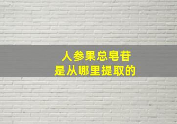 人参果总皂苷是从哪里提取的