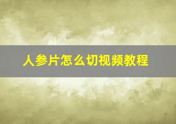 人参片怎么切视频教程