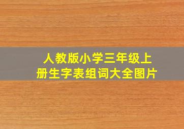 人教版小学三年级上册生字表组词大全图片