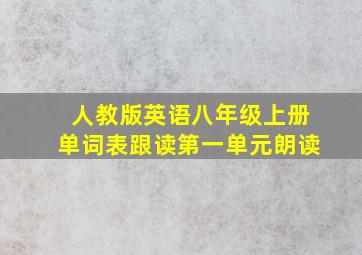 人教版英语八年级上册单词表跟读第一单元朗读