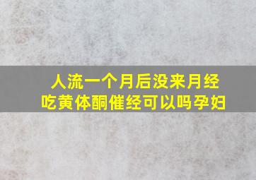 人流一个月后没来月经吃黄体酮催经可以吗孕妇