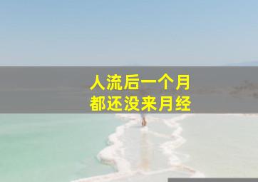 人流后一个月都还没来月经