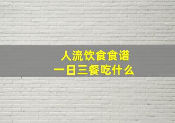 人流饮食食谱一日三餐吃什么