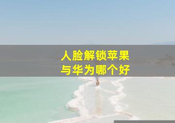 人脸解锁苹果与华为哪个好