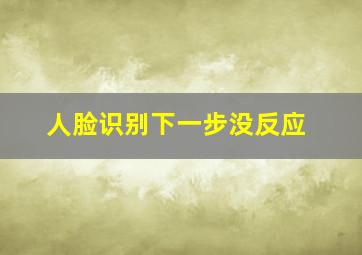 人脸识别下一步没反应