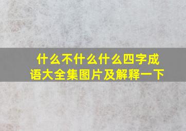 什么不什么什么四字成语大全集图片及解释一下