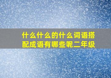 什么什么的什么词语搭配成语有哪些呢二年级