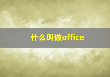 什么叫做office