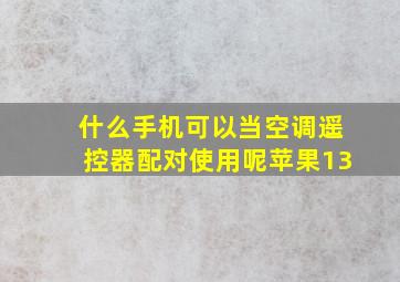 什么手机可以当空调遥控器配对使用呢苹果13