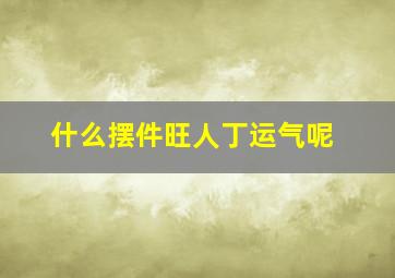 什么摆件旺人丁运气呢