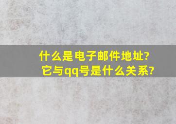 什么是电子邮件地址?它与qq号是什么关系?