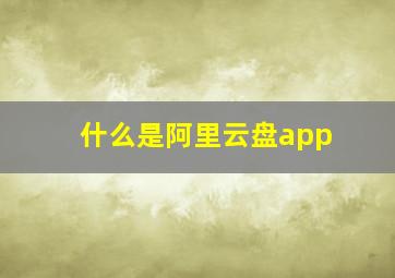 什么是阿里云盘app