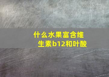 什么水果富含维生素b12和叶酸