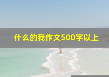 什么的我作文500字以上