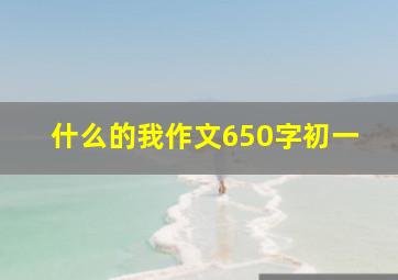 什么的我作文650字初一