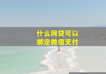 什么网贷可以绑定微信支付