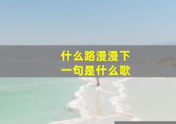 什么路漫漫下一句是什么歌